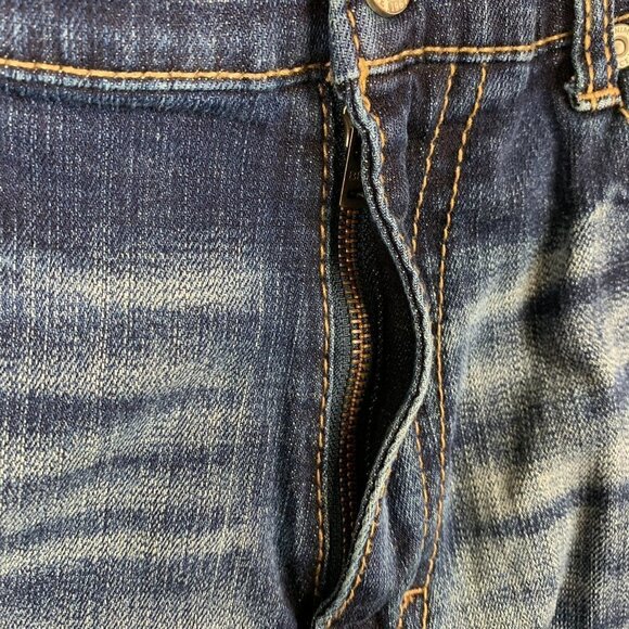 BKE Denim Buckle Mens Pants 36x25 Blue Jeans Seth Straight Leg Baggy Relaxed Fit - Picture 6 of 14